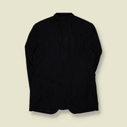 1990s | Three-Button Suit | Navy Pinstripe - M