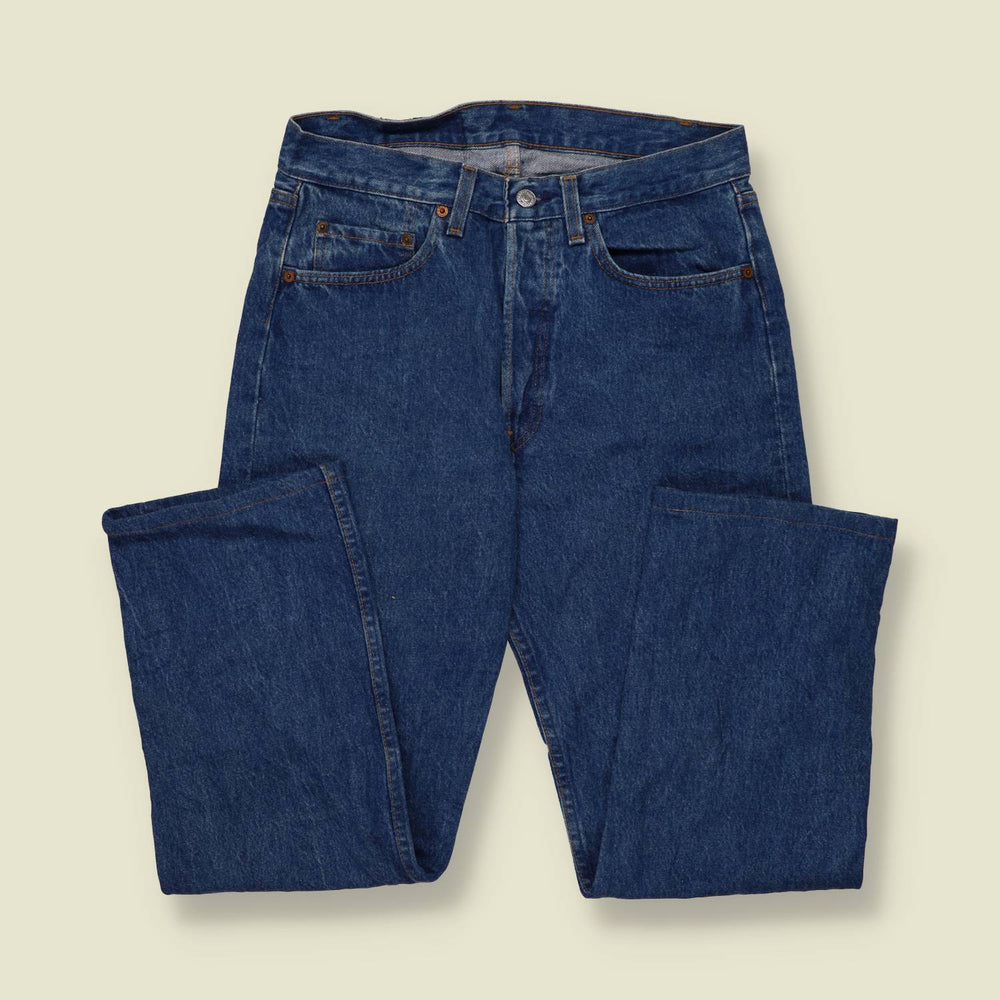 1990s | Levi's 501xx | Made in USA | Dark Blue Wash Jeans - w30