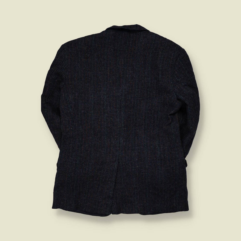1980s | Harris Tweed | Blazer | Navy Multicolour Check - M