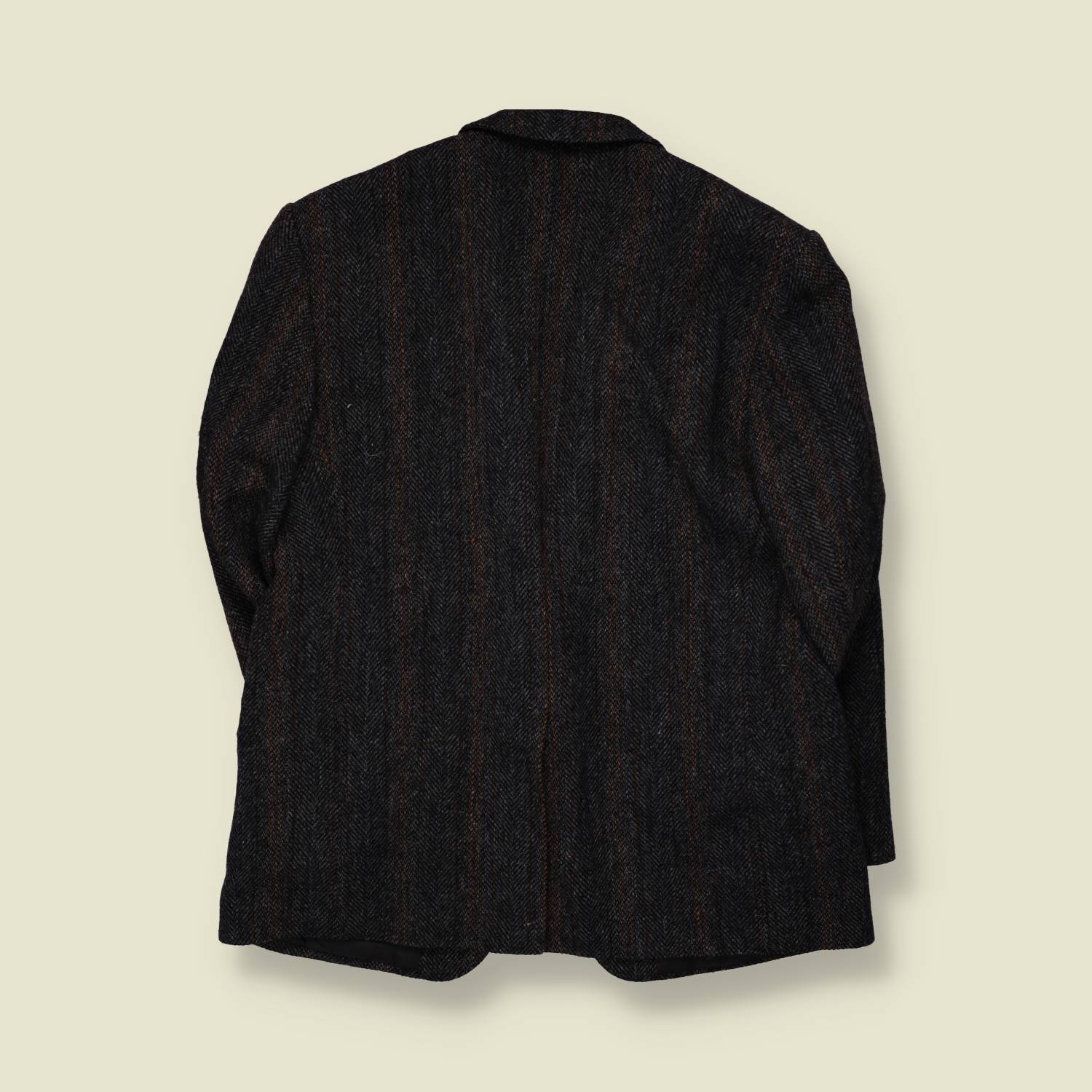1980s | Harris Tweed | Blazer | Grey Brown Herringbone - L