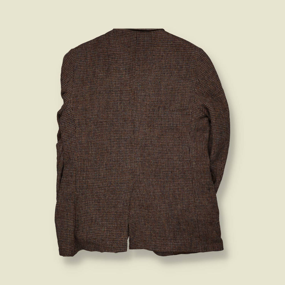 1980s | Harris Tweed | Blazer | Brown Multicolour Check - L
