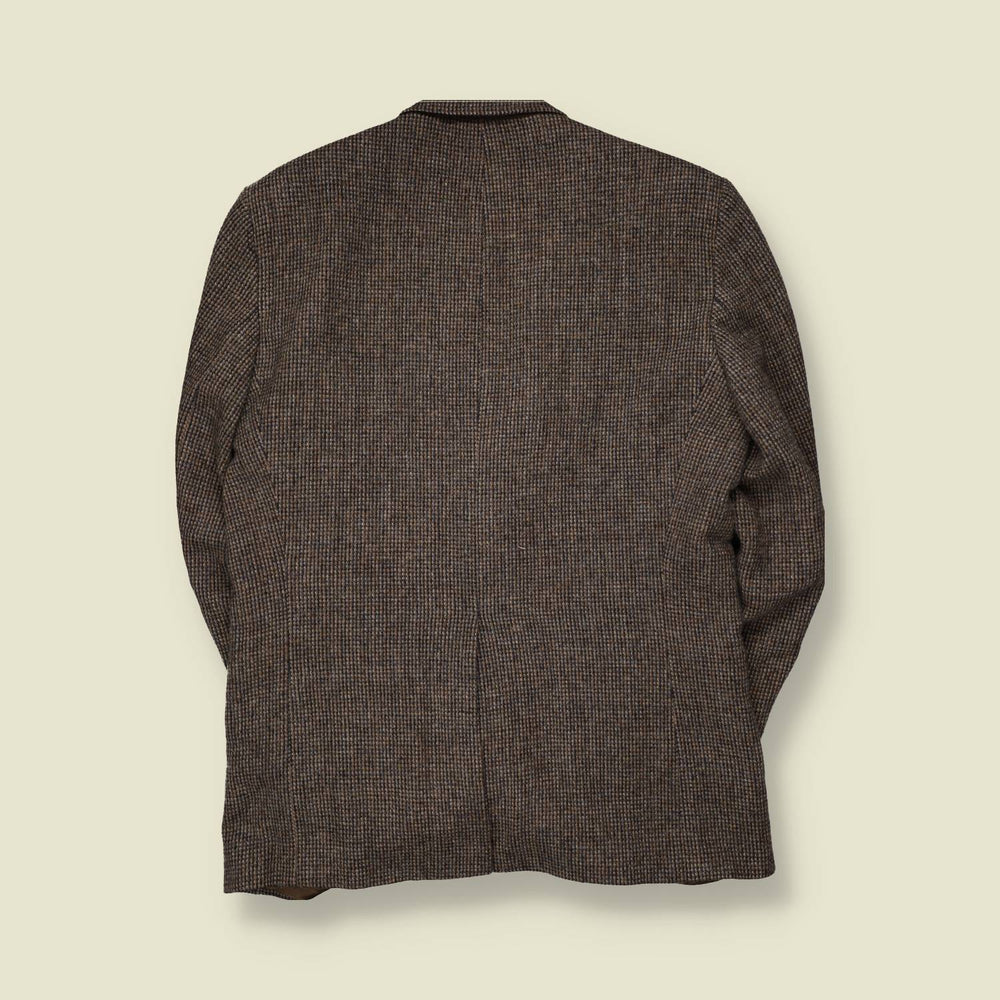 1980s | Harris Tweed | Blazer | Brown Grey Check - L