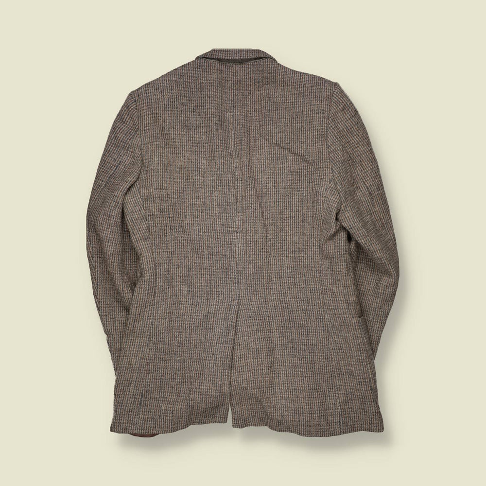 1980s | Harris Tweed | Blazer | Beige Grey Check - S