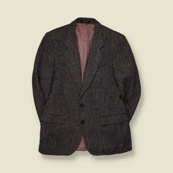 1980s | Harris Tweed | Blazer | Brown Multicolour Herringbone - S
