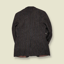 1980s | Harris Tweed | Blazer | Brown Multicolour Herringbone - S