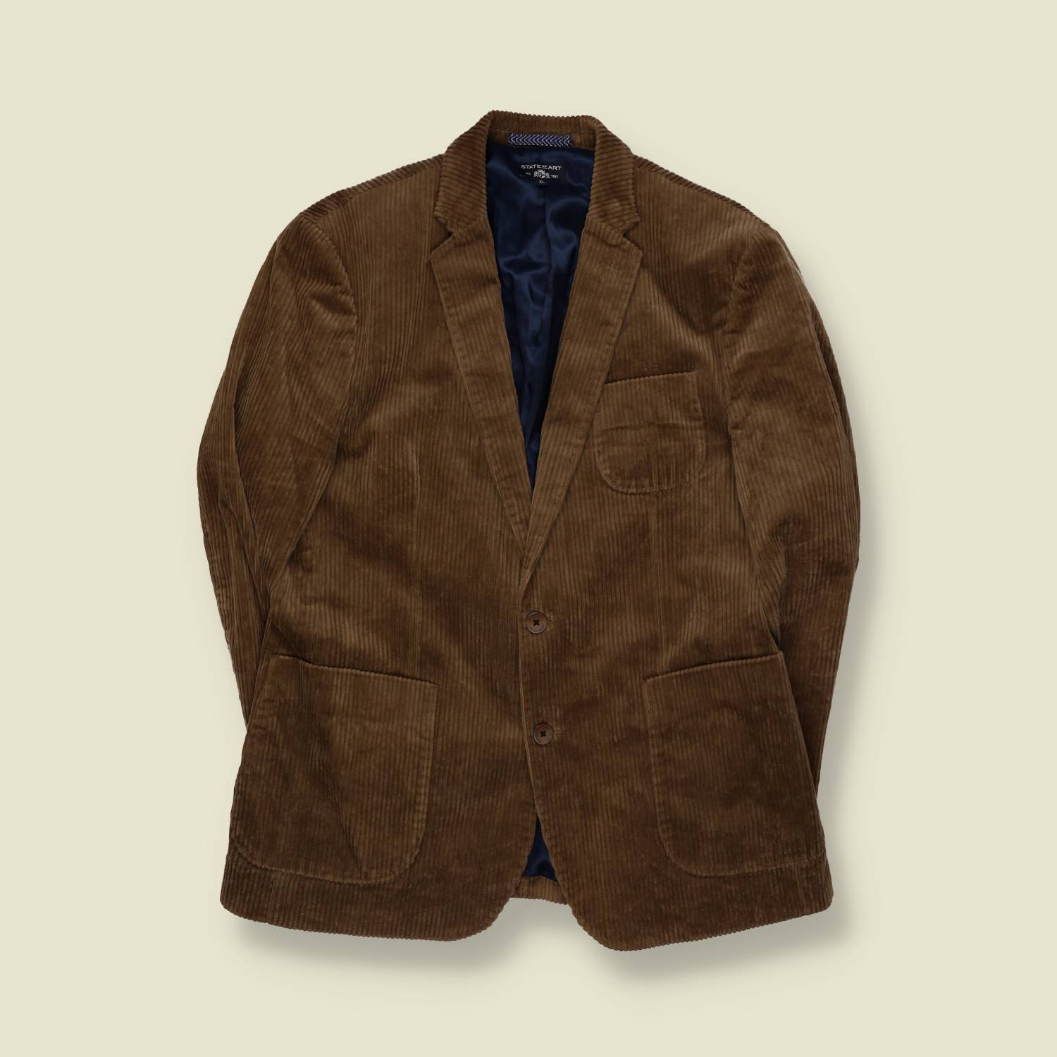 1990s | State of Art | Whale Cord Blazer | Brown - M