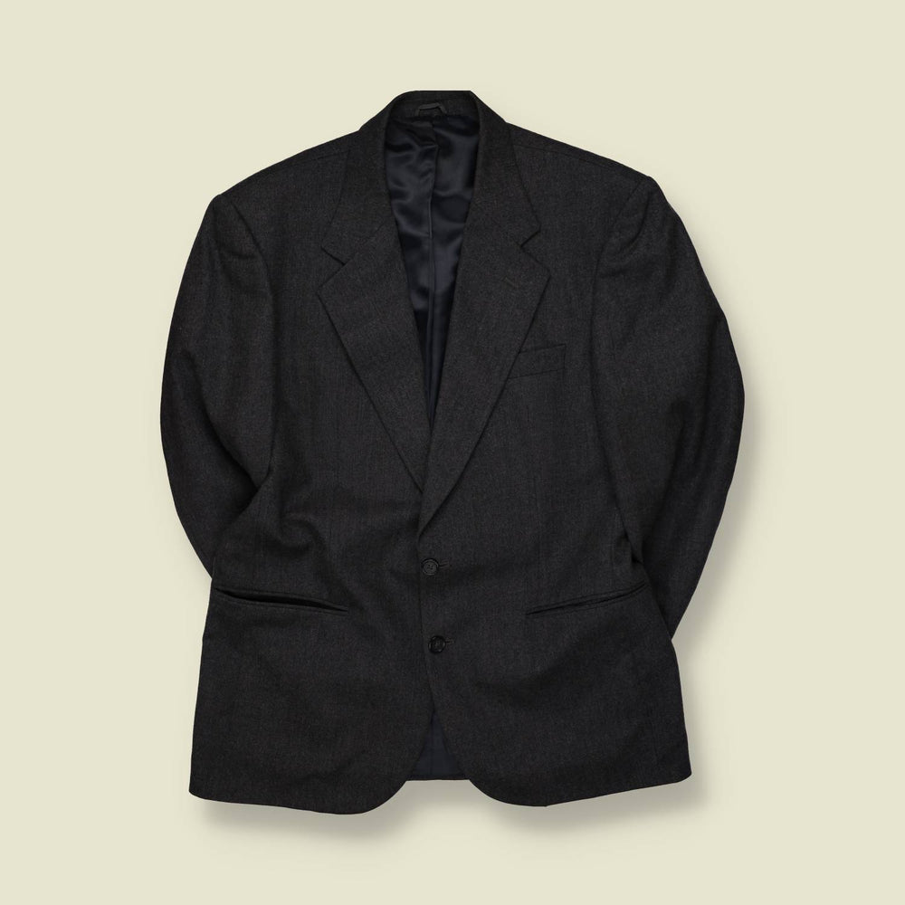 1980s | Two-Piece Suit | Charcoal Grey - L