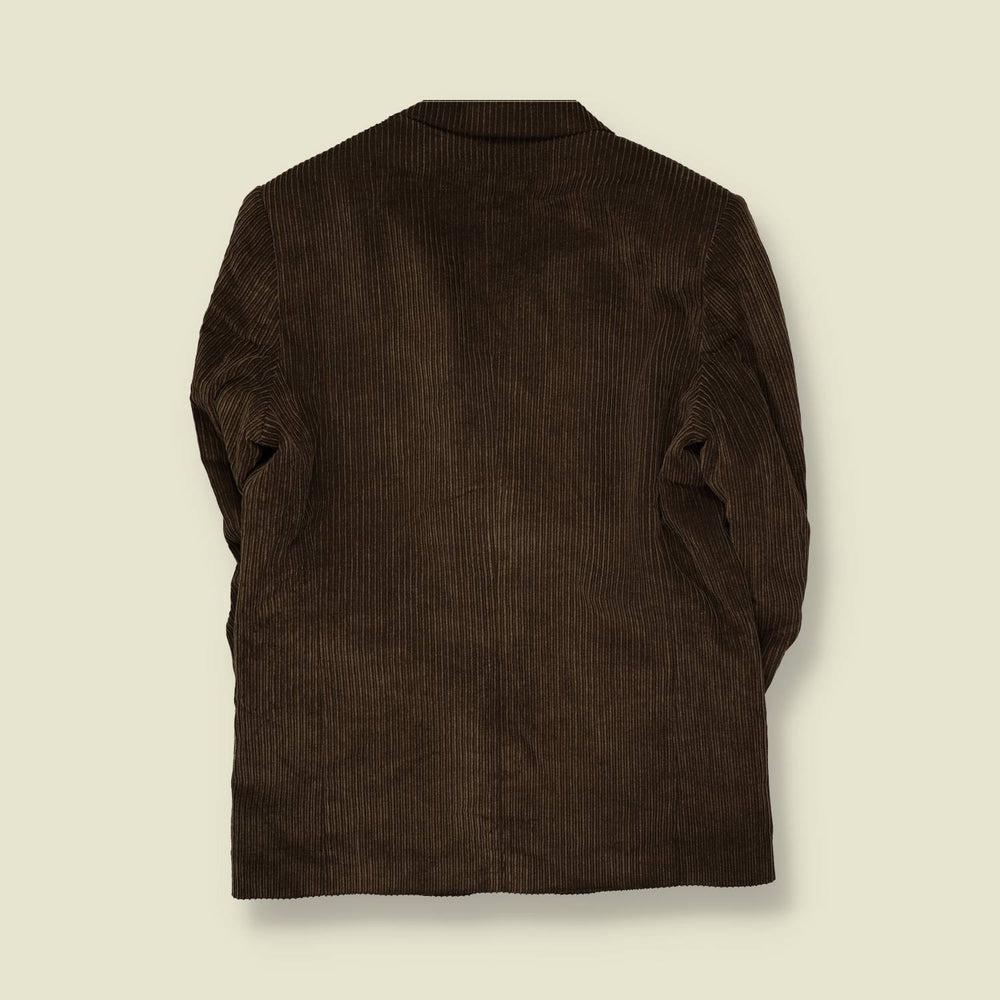 1990s | Corduroy Blazer | Olive Brown - L