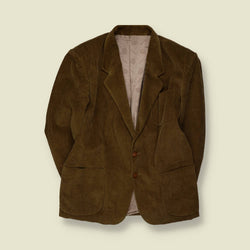 1990s | Roberto Rovi | Corduroy Blazer | Olive - M