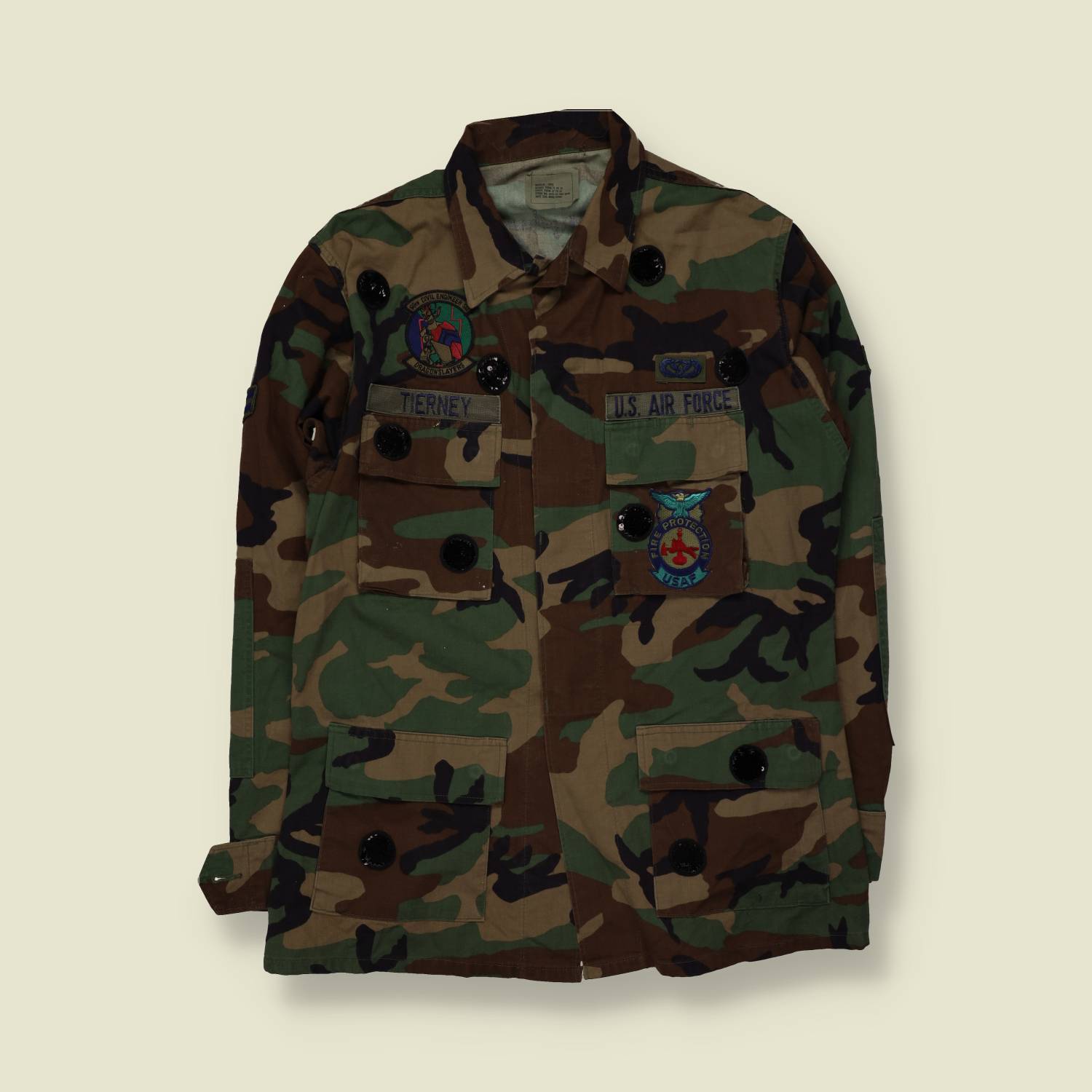 2001 | U.S. Air Force | Woodland Camo BDU Shirt Jacket - L