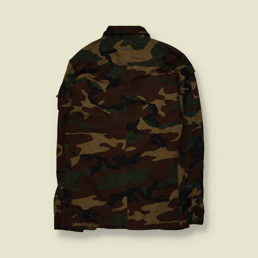 1995 | Italian Army | Woodland Camo Shirt Jacket - M