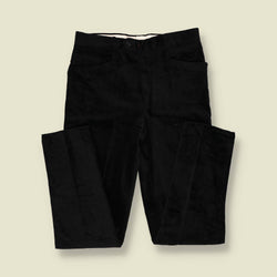 1990s | Four-Button Suit | Black Velvet - S