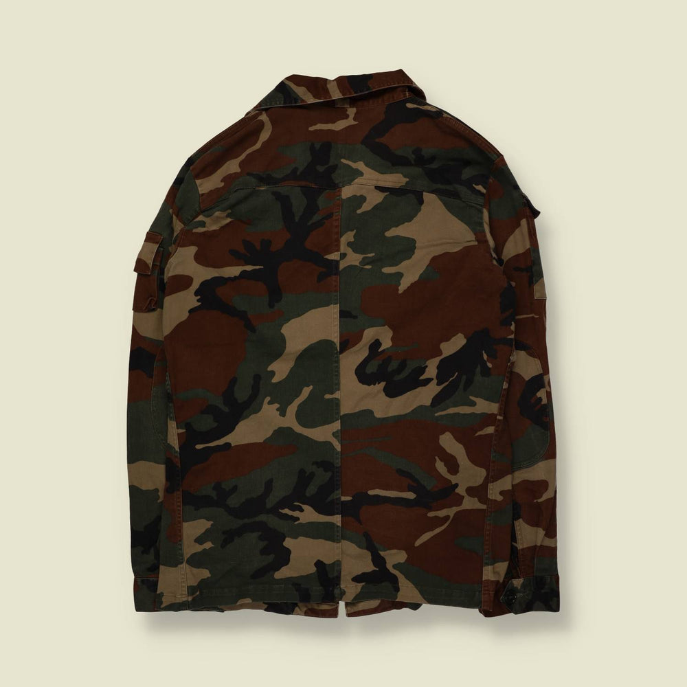 2001 | Italian Army | Woodland Camo Shirt Jacket - S