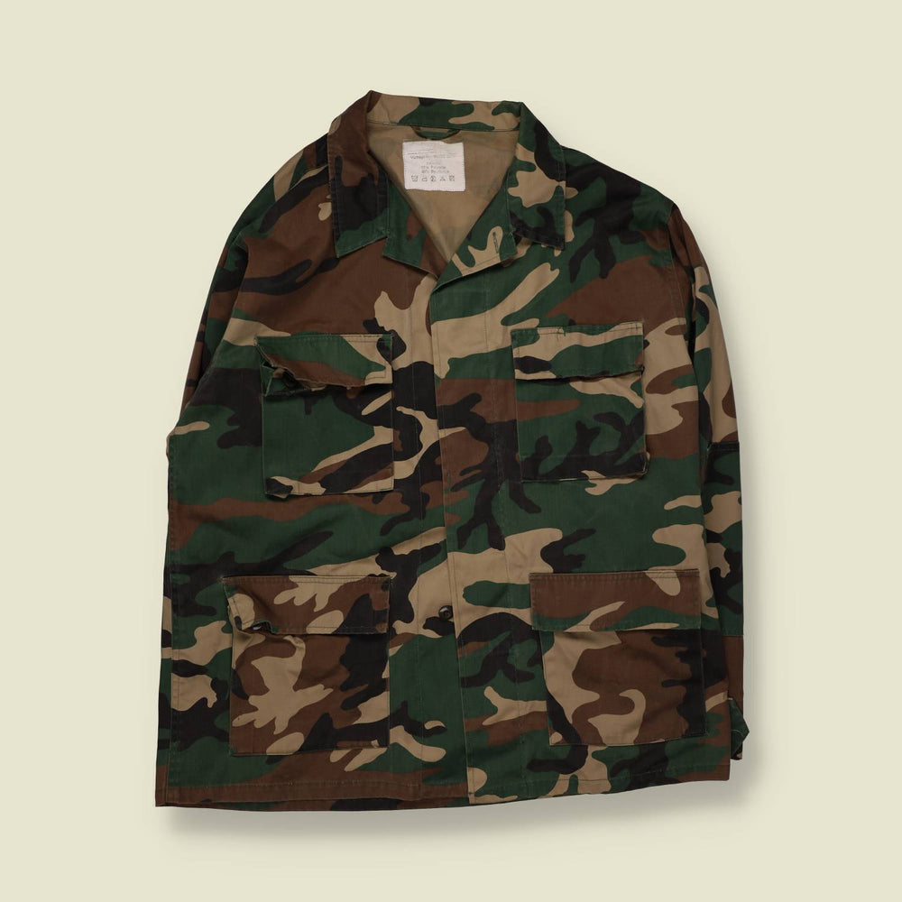 2000s | Woodland Camo Shirt Jacket - XL