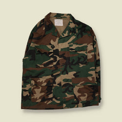 2000s | Woodland Camo Shirt Jacket - XL