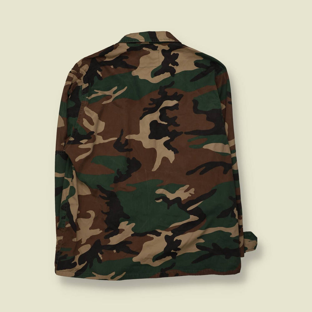 2000s | Woodland Camo Shirt Jacket - XL