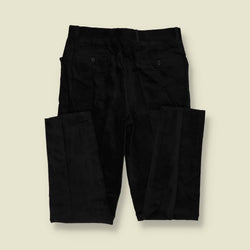 1990s | Four-Button Suit | Black Velvet - S