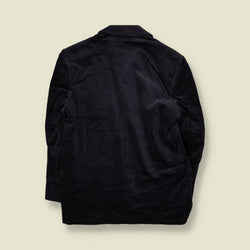 1990s | Four-Button Suit | Grey Velvet - M