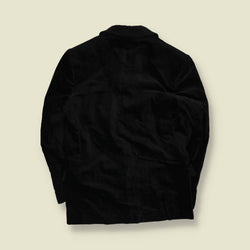 1990s | Four-Button Suit | Black Velvet - S