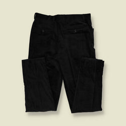 1990s | Four-Button Suit | Black Velvet - S