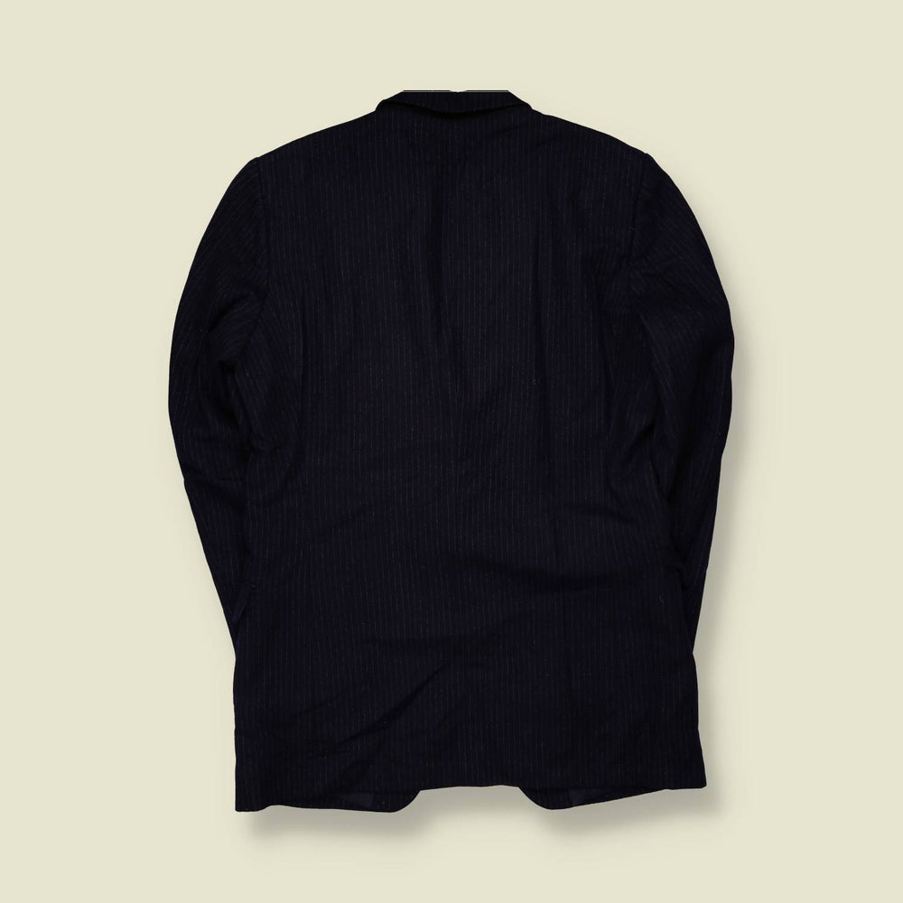 1970s | Two-Button Suit | Navy Pinstripe - M