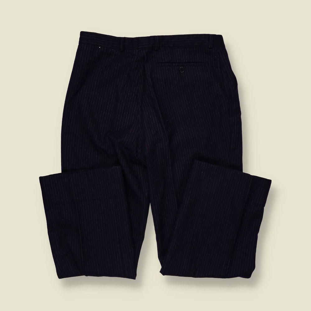 1970s | Two-Button Suit | Navy Pinstripe - M