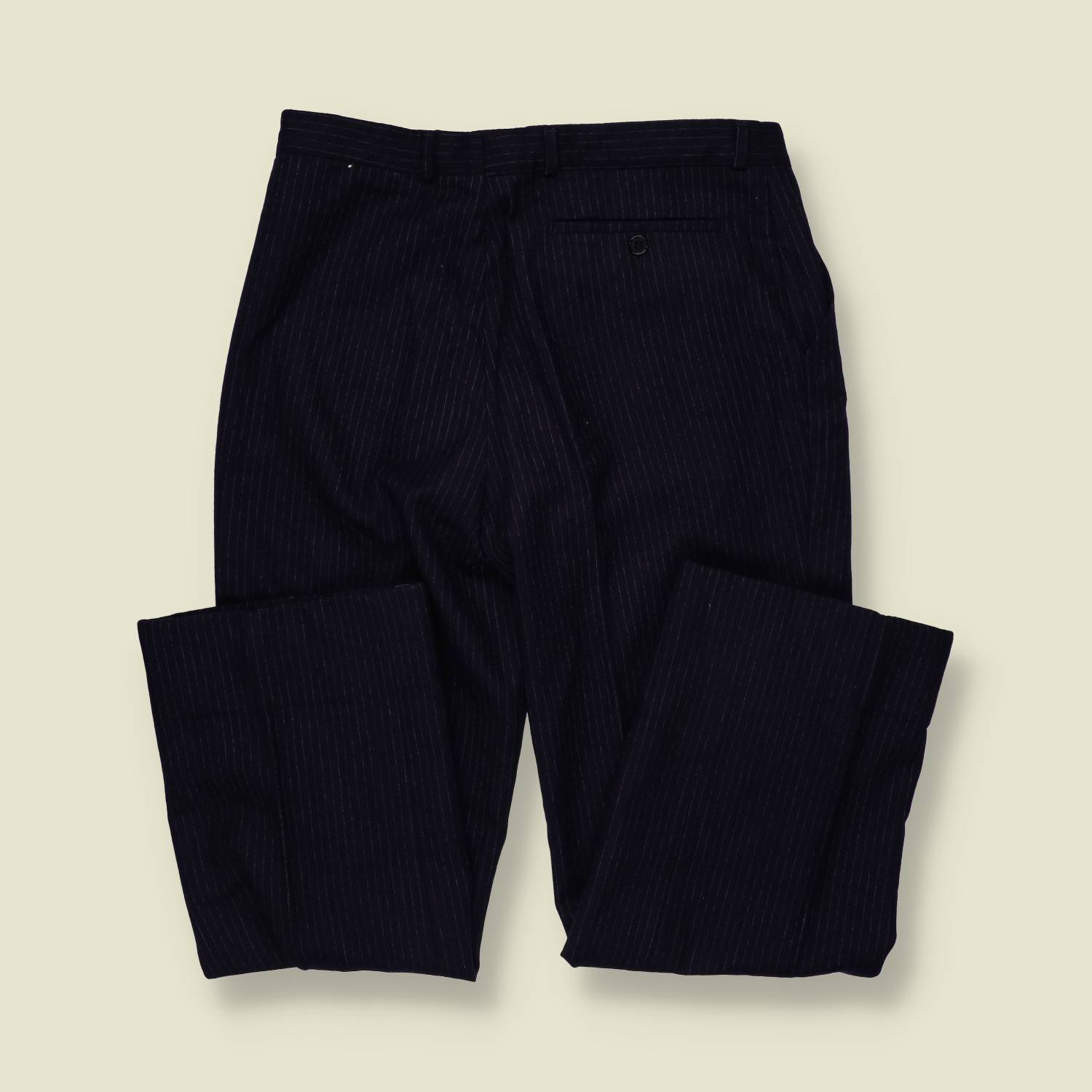 1970s | Two-Button Suit | Navy Pinstripe - M