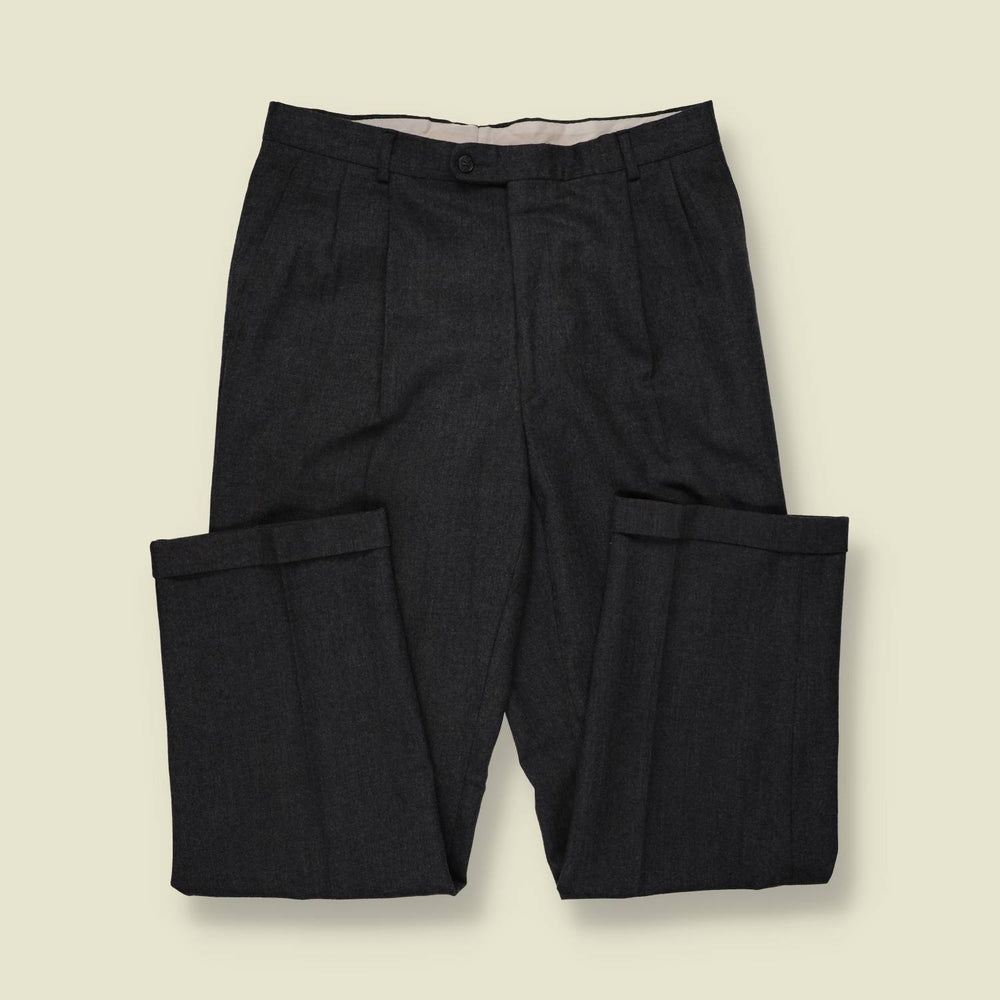 1980s | Two-Piece Suit | Charcoal Grey - L