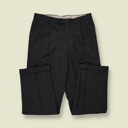 1980s | Two-Piece Suit | Charcoal Grey - L