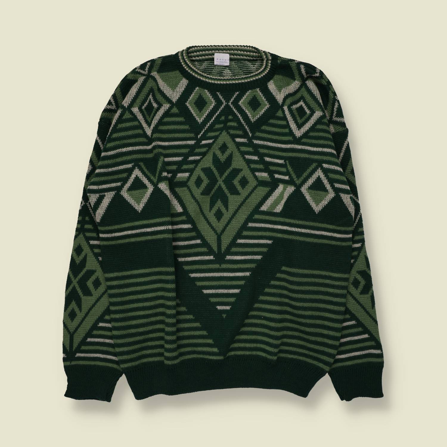 1980s | Knit Jumper | Green - XXL