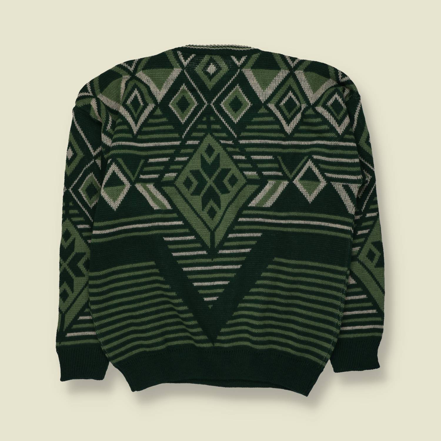 1980s | Knit Jumper | Green - XXL