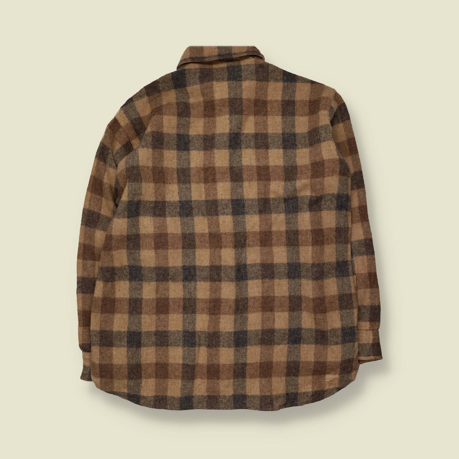 1970s | Woolrich | Flannel Shirt | Tan Brown Check - XXL