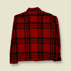 1950s | Mackinaw Shirt | Red Black Check - L