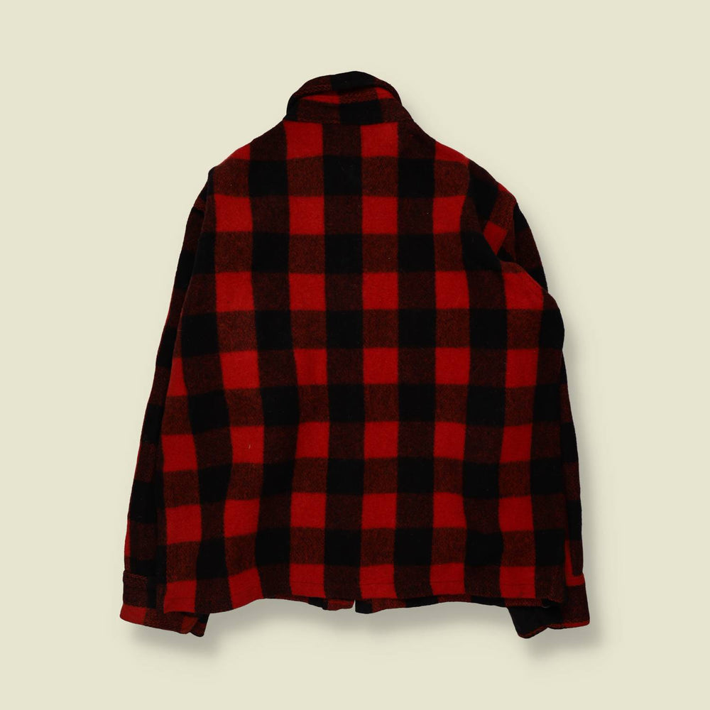 1950s | Woolrich | Mackinaw Shirt | Red Black Buffalo Check - XL