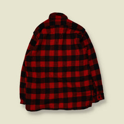 1950s | King Kole | Mackinaw Shirt | Red Black Buffalo Check - S