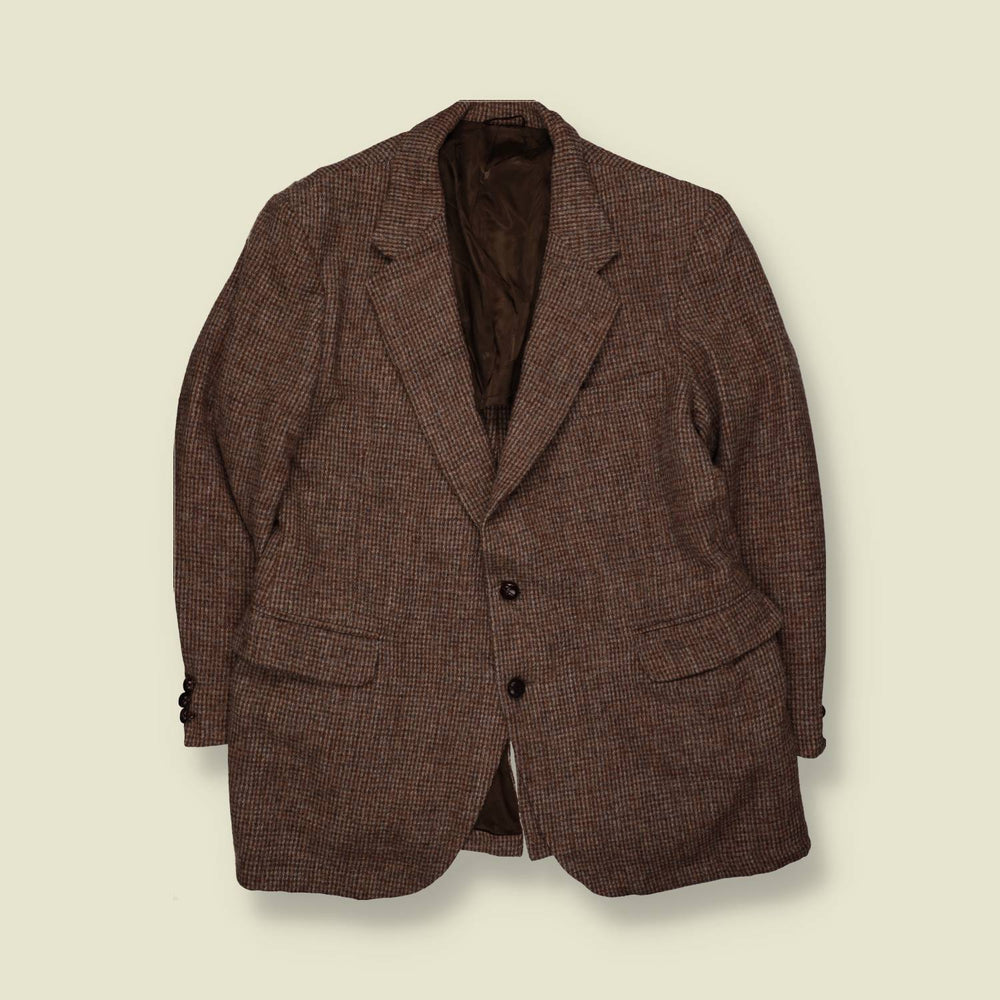 1980s | Harris Tweed | Blazer | Brown - L