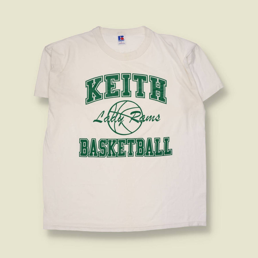 1980s | Russell Athletic | Keith Lady Rams Basketball T-Shirt | White - L