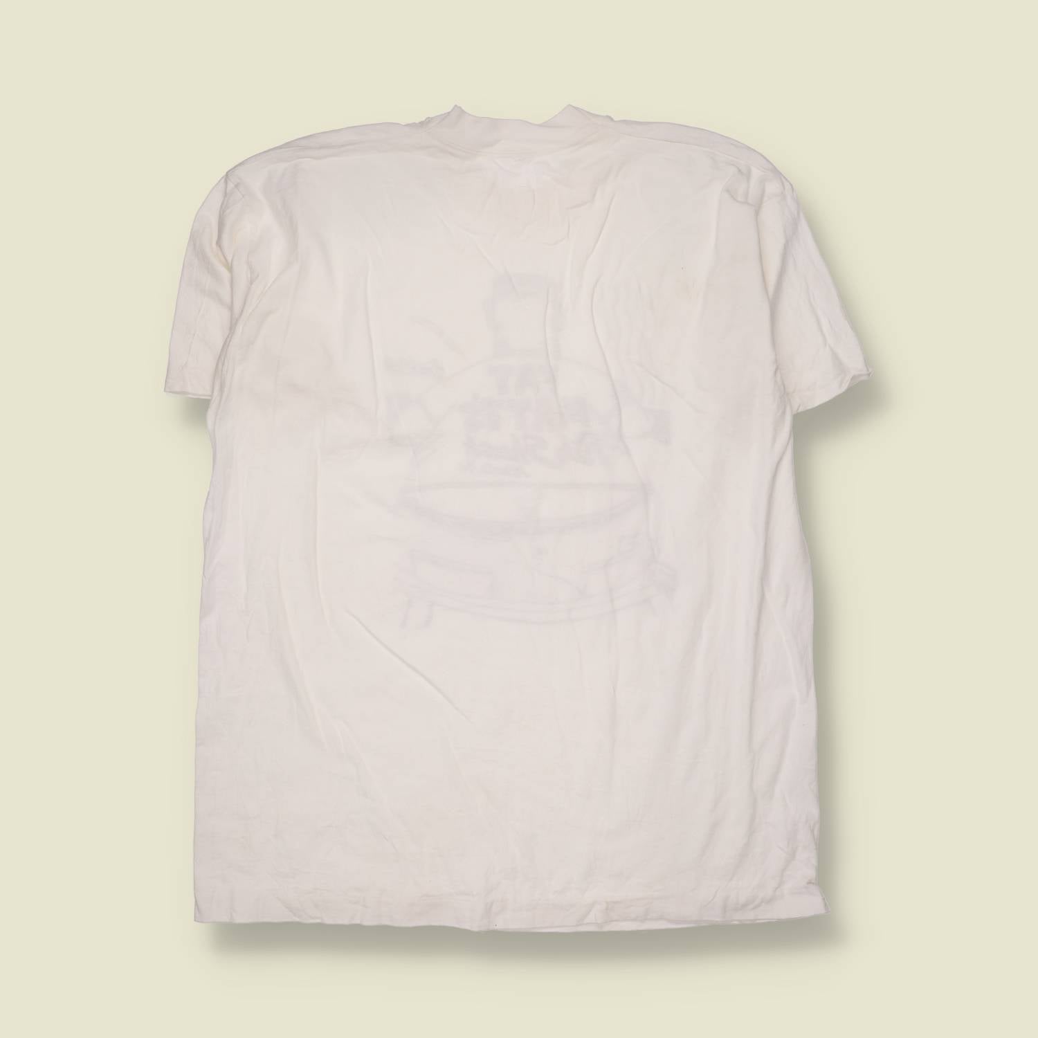 1990s | Fat Matt's Rib Shack | T-Shirt | White - XL