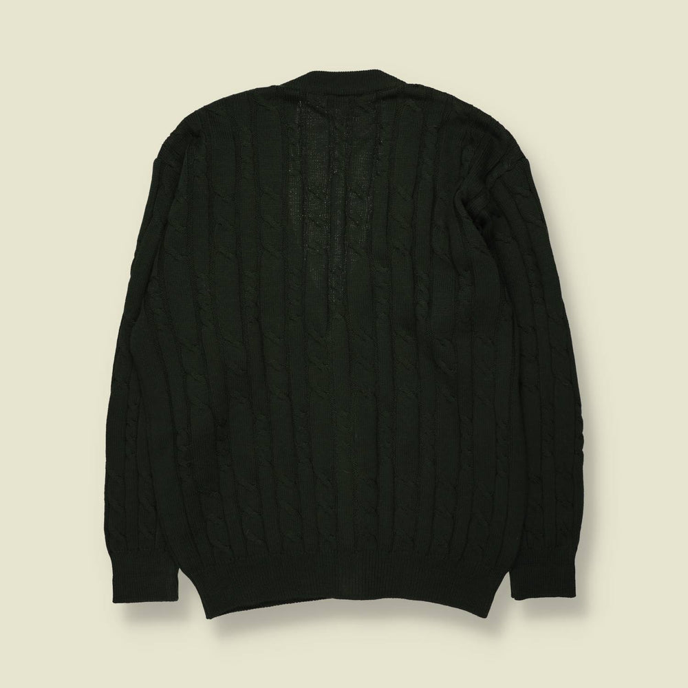 1990s | Monaco | Cardigan | Forest Green - M