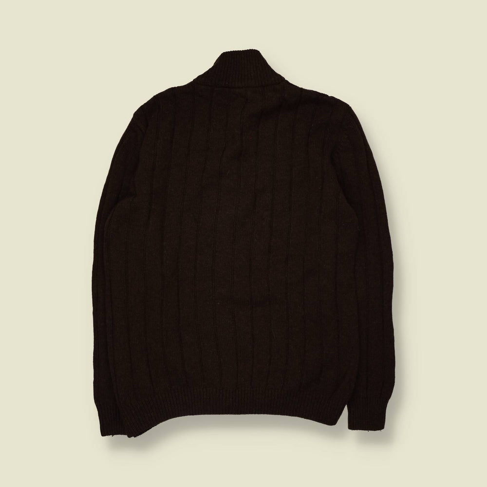 1980s | Total | Cardigan | Dark Brown - XL