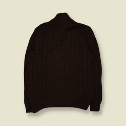 1980s | Total | Cardigan | Dark Brown - XL