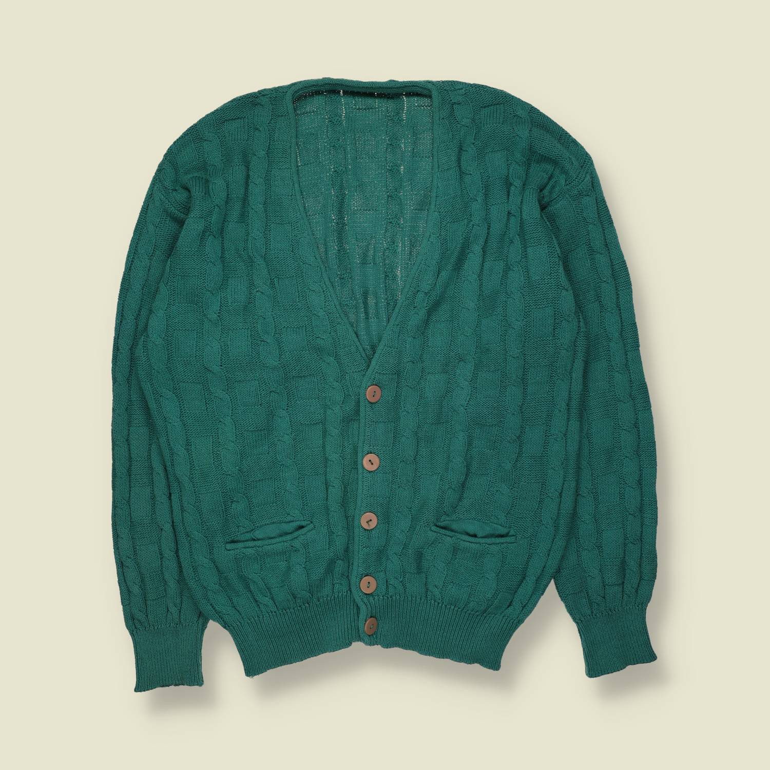 1980s | Henry Fireman | Cardigan | Teal - L