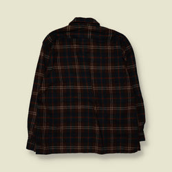 1970s | Lord & Taylor | Shirt | Dark Brown Plaid - L