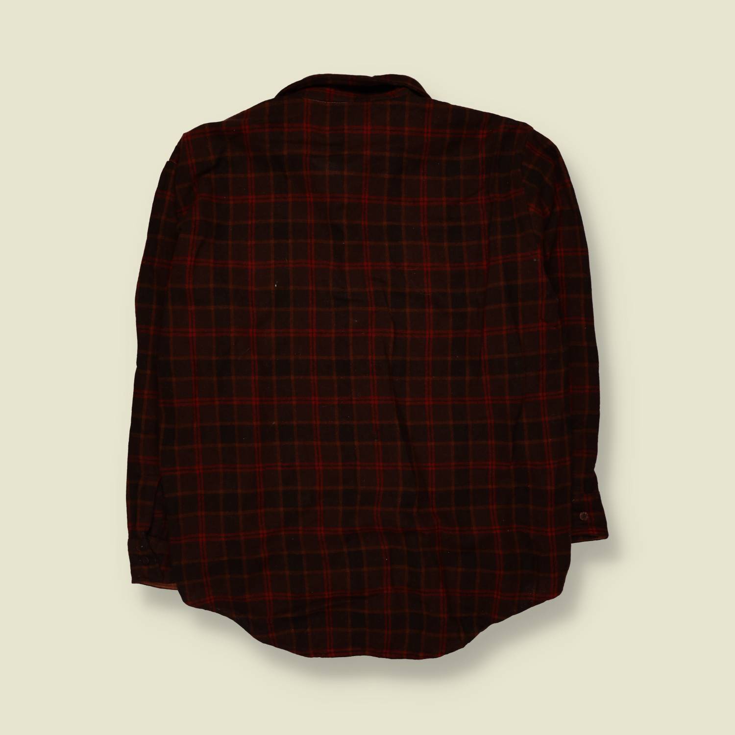 1980s | Ponderosa | Shirt | Dark Brown/Red Plaid - 3XL