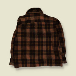 1980s | Big Bear | Shirt | Dark Brown/Rust Plaid - XL