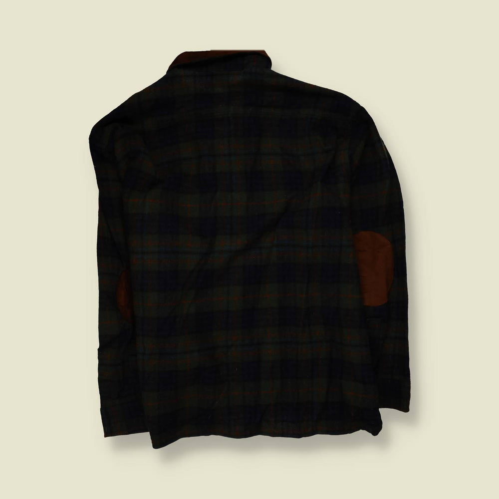 1990s | Woolrich | Shirt | Dark Green/Brown Plaid | Made in USA - 5XL