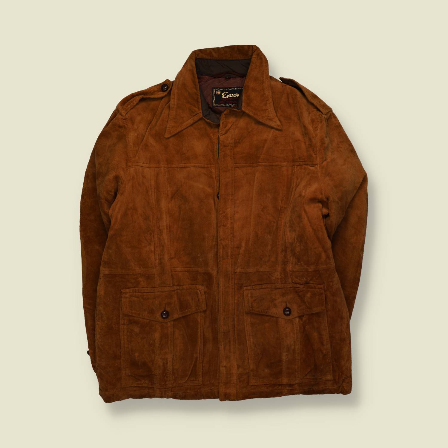 1980s | Envoy | Jacket | Tan | Made in USA - XL