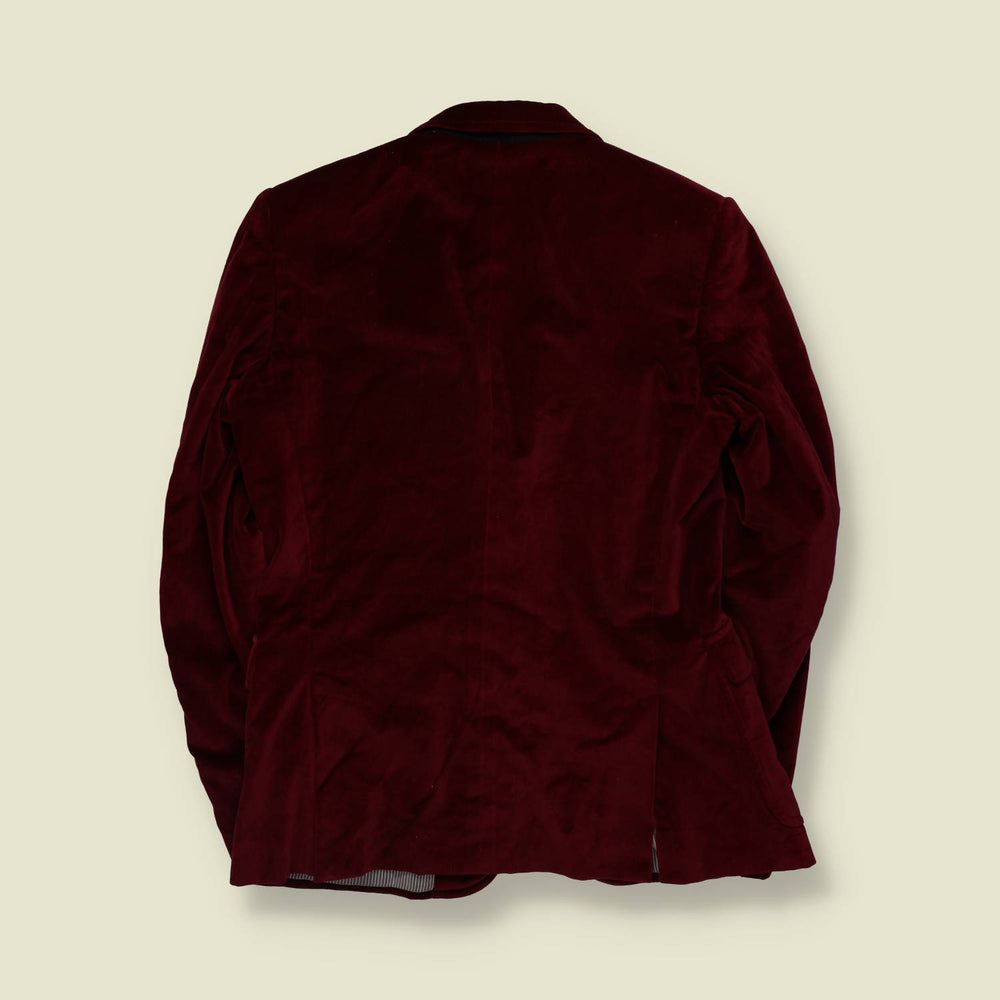 1990s | Marco Griffano | Velvet Blazer | Burgundy | Made in Italy - XS