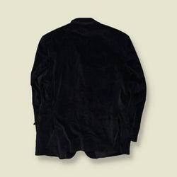 1990s | David and David | Velvet Blazer | Navy | Made in Italy - L