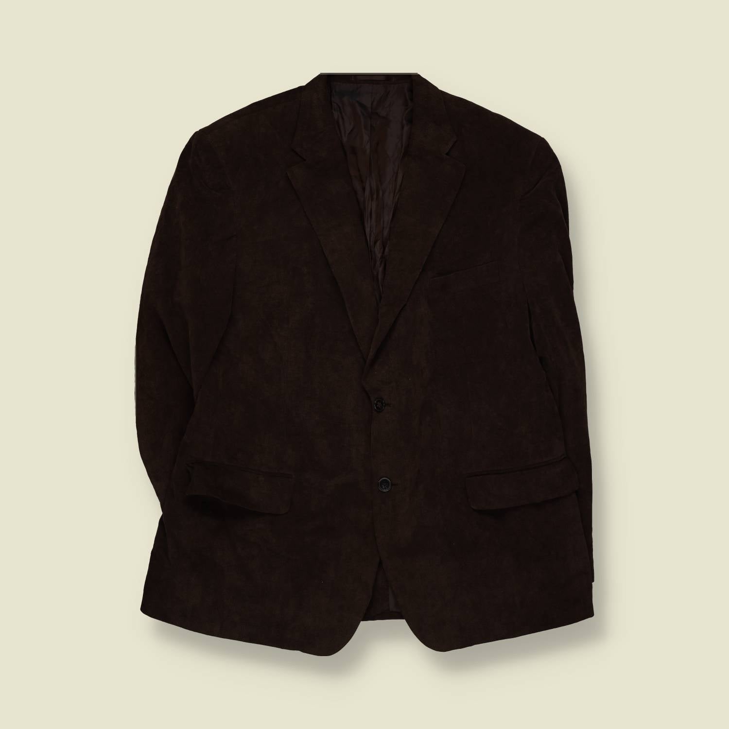 1990s | Commander | Corduroy Blazer | Dark Brown - XL